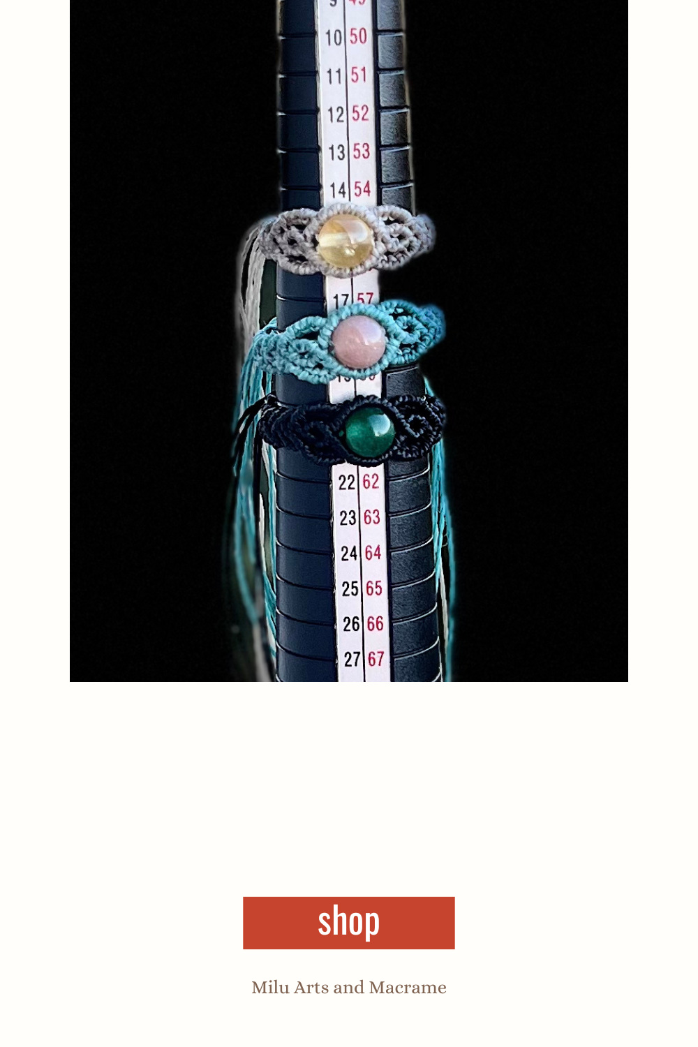 Makramee Ring Set