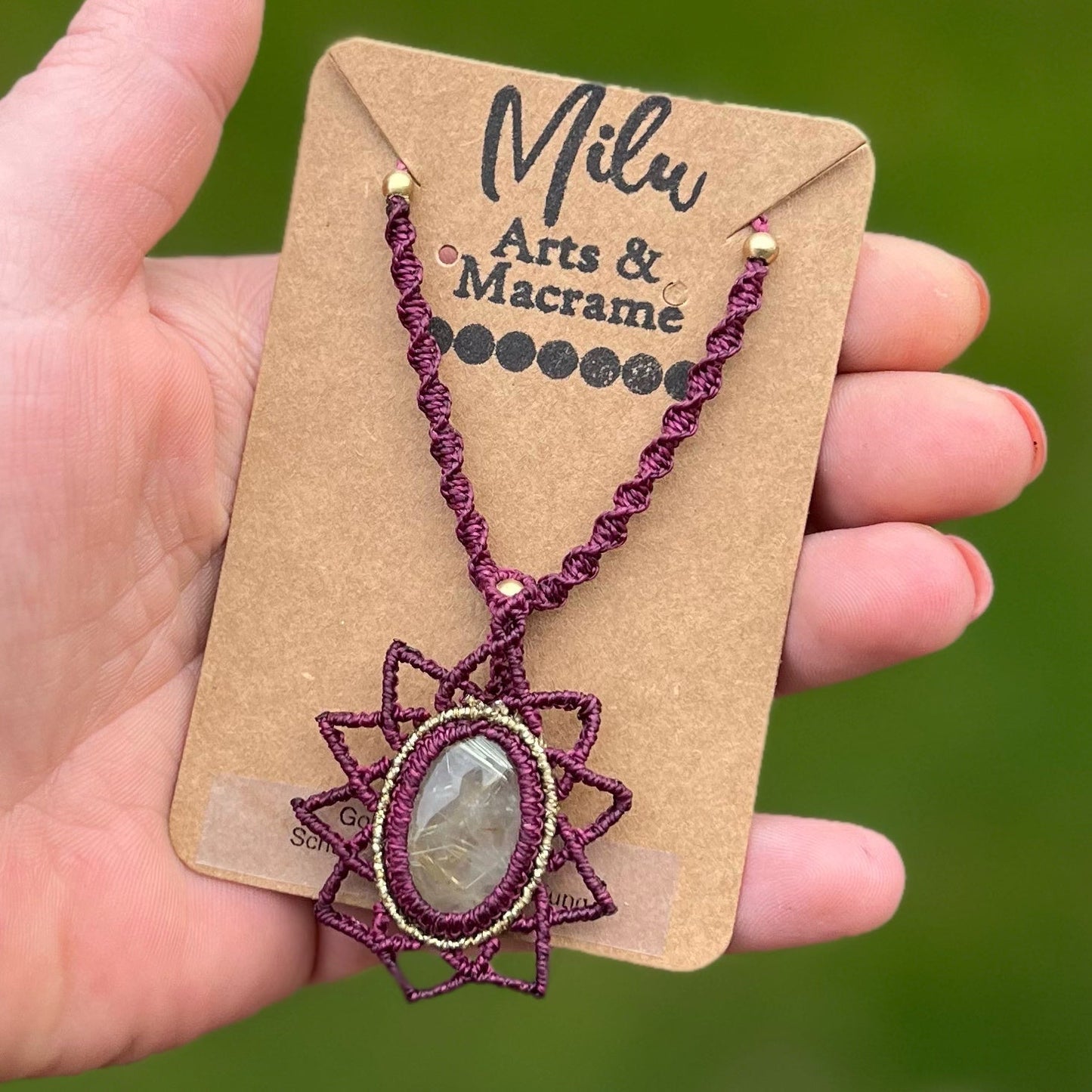 Rutilquarz Kette Milu Arts and Macrame