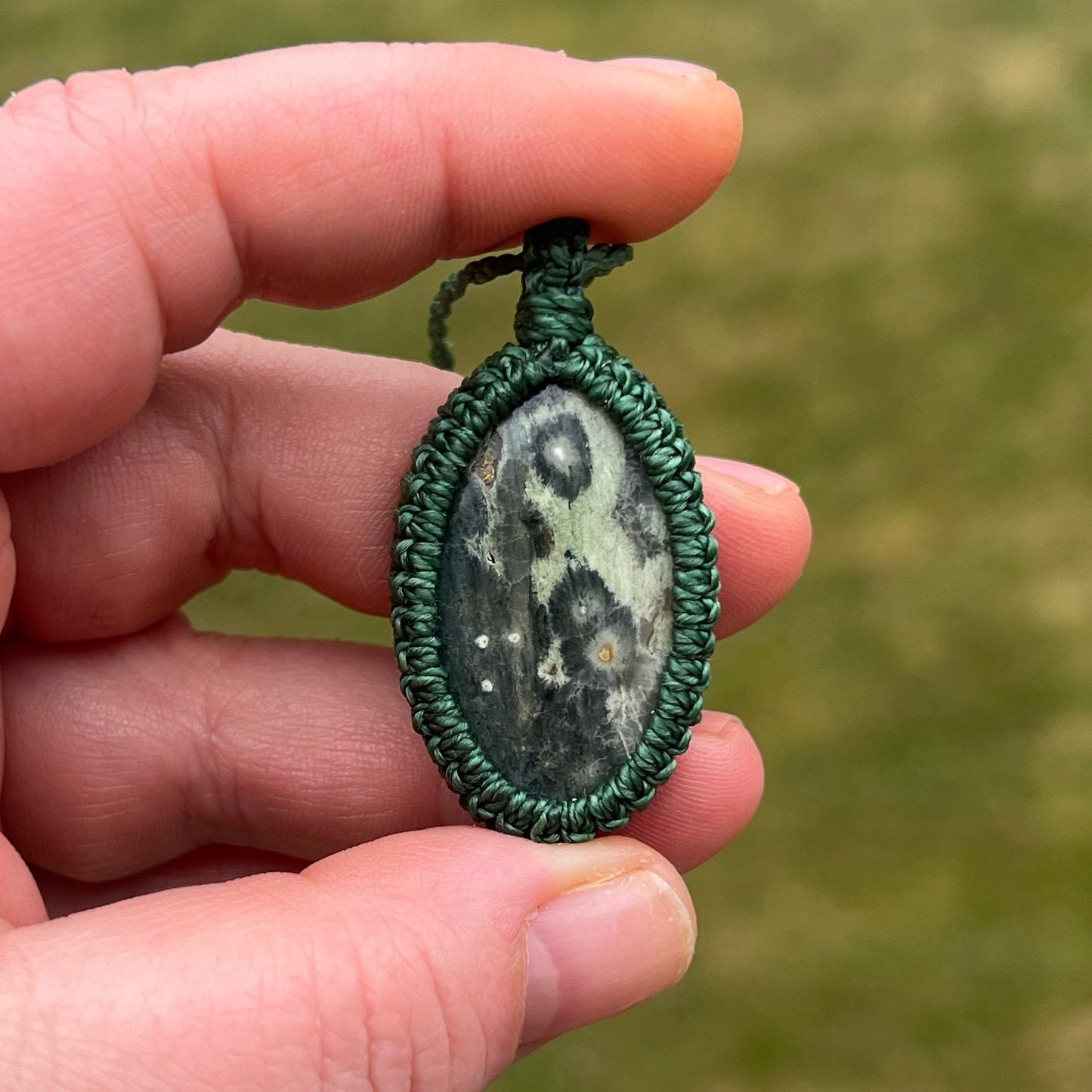 Ozeanjaspis Kette SIMPLICITY Milu Arts and Macrame