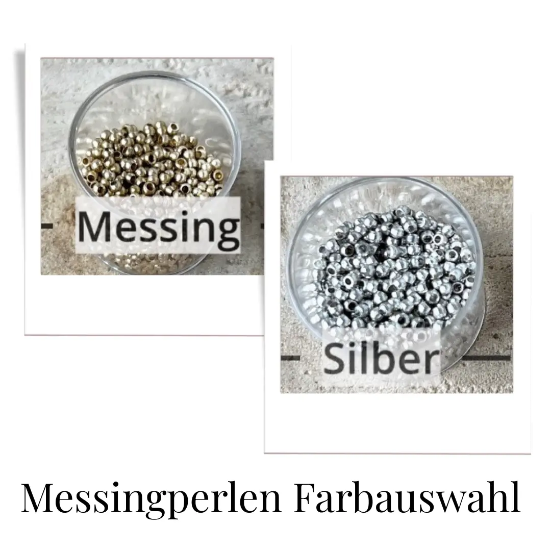Messingperlen Farbauswahl zum Makramee Armbanf