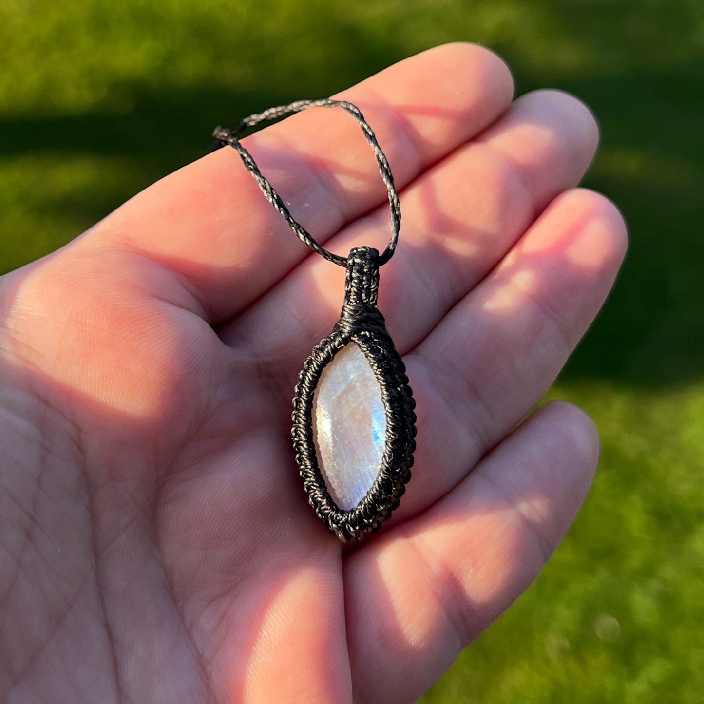 Mondstein Kette SIMPLICITY schwarz