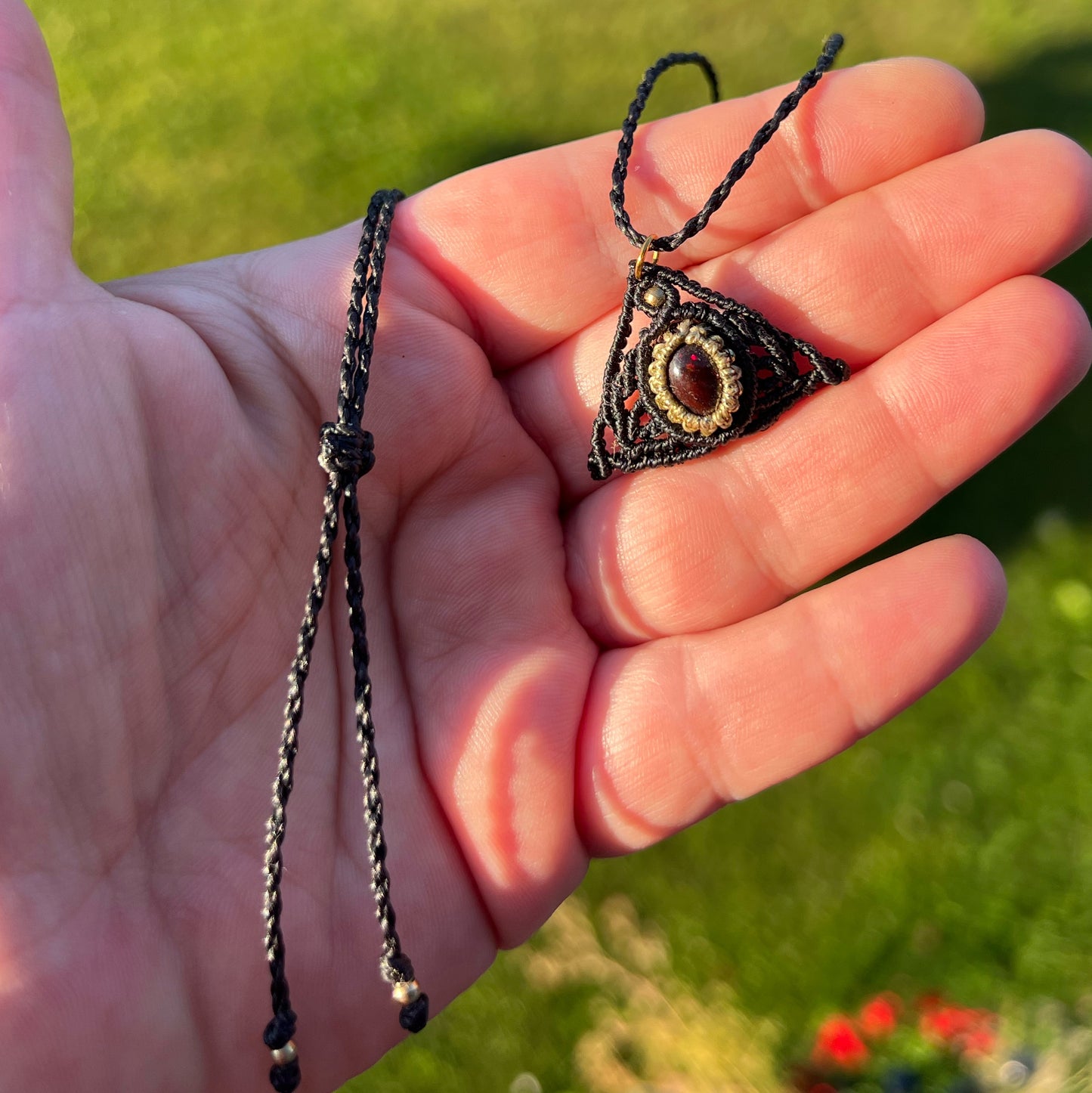 Opal Kette handgemacht