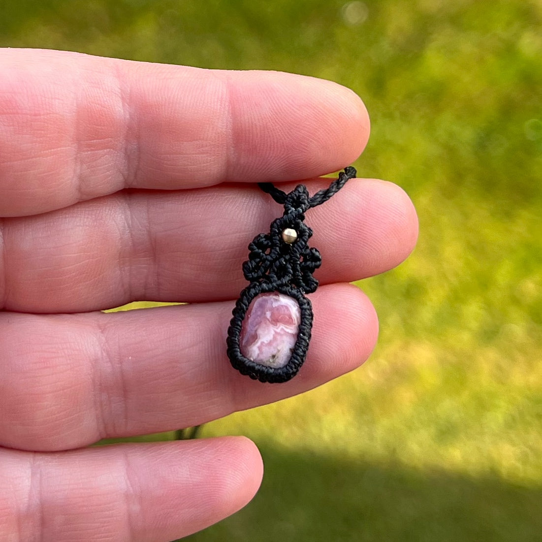 Rhodochrosit Kette MIRACLE BLISS Milu Arts and Macrame