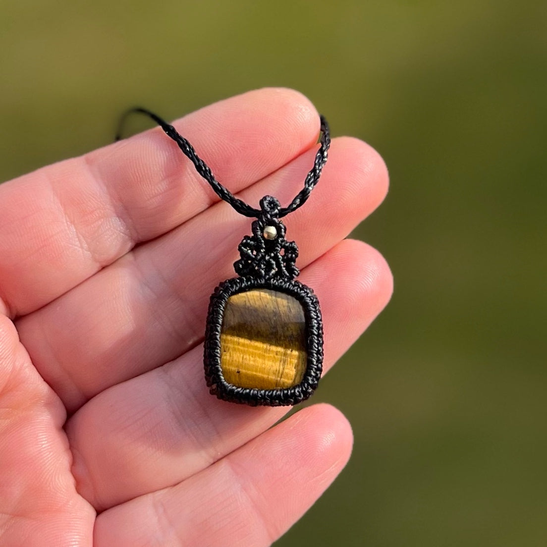 Tigerauge Stein Kette MIRACLE BLISS schwarz