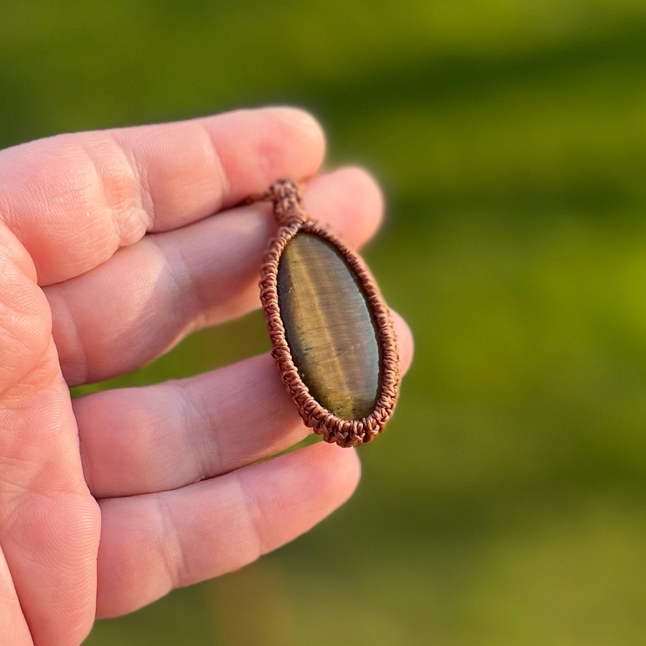 Tigerauge Kette SIMPLICITY Milu Arts and Macrame