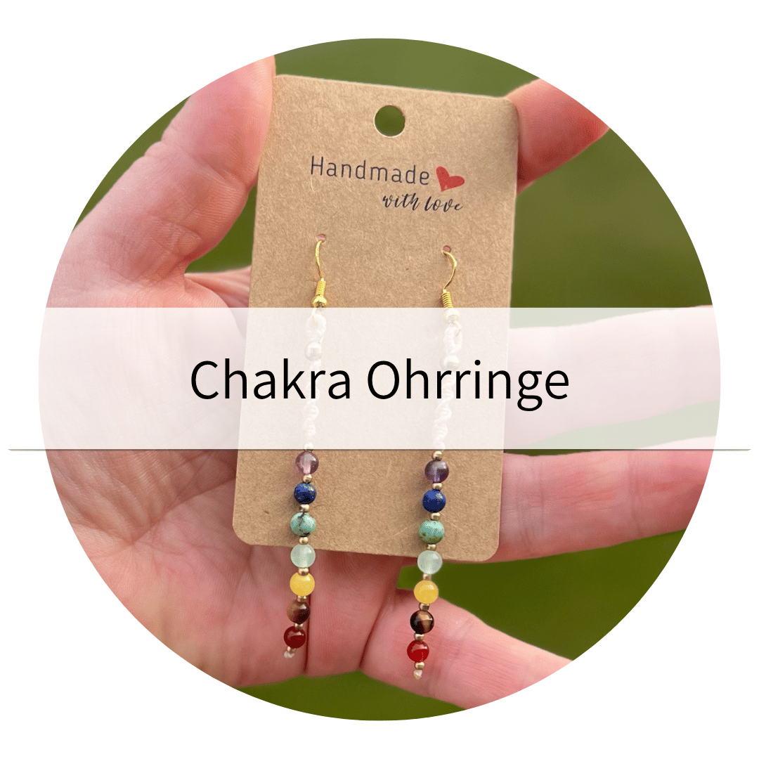 Chakra-Ohrringe-aus-Edelsteinen Milu Arts and Macrame