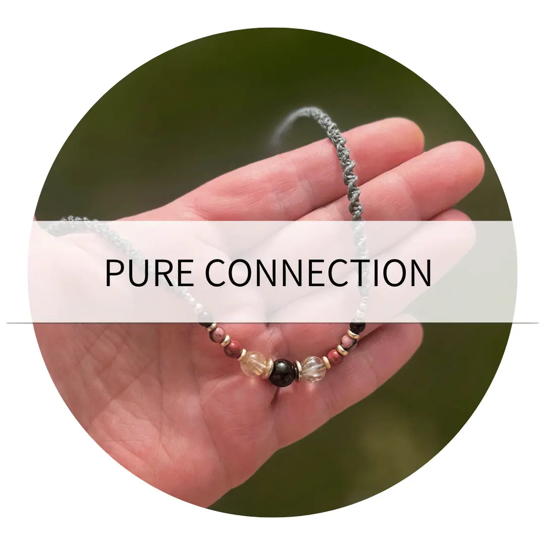 Makramee Schmuck mit Edelsteinen PURE CONNECTION Kollektion