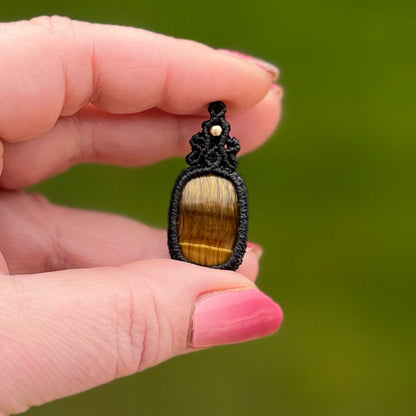 Tigerauge Kette MIRACLE BLISS Milu Arts and Macrame