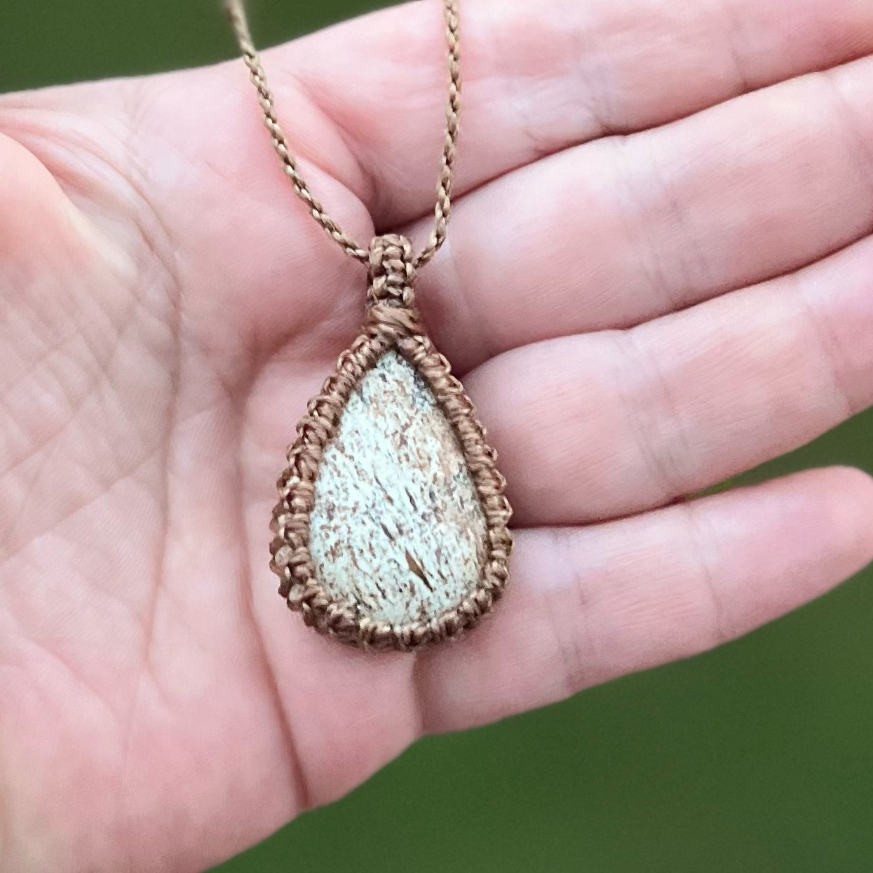 Landschaftsjaspis Kette Milu Arts and Macrame