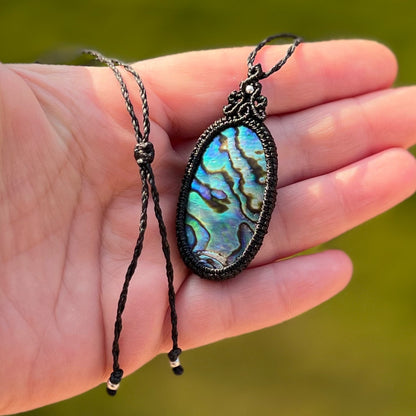 Makramee Kette mit Abalone 