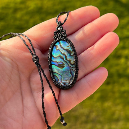 Abalone Kette in schwarz 