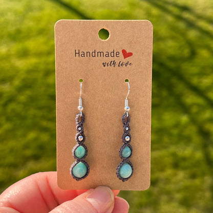 Amazonit Ohrringe PURE HARMONY Milu Arts and Macrame