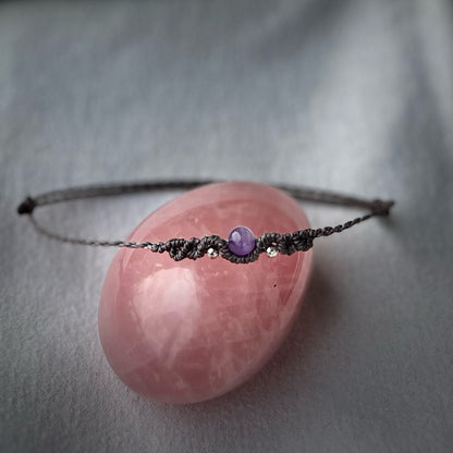 Amethyst Fußkettchen SOUL FLOW Milu Arts and Macrame