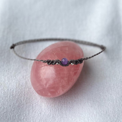 Amethyst Fußkettchen SOUL FLOW Milu Arts and Macrame