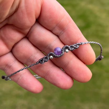 Amethyst Fußkettchen SOUL FLOW Milu Arts and Macrame