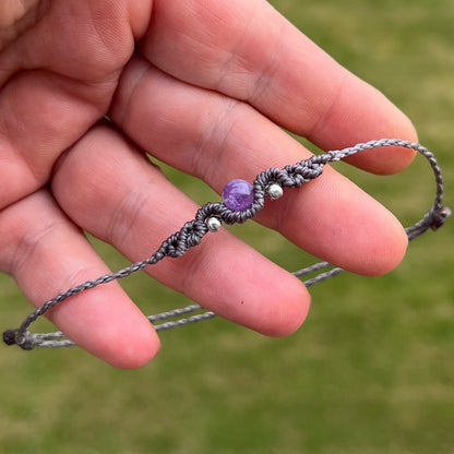 Amethyst Fußkettchen SOUL FLOW Milu Arts and Macrame