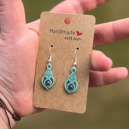 Amethyst Ohrringe Milu Arts and Macrame