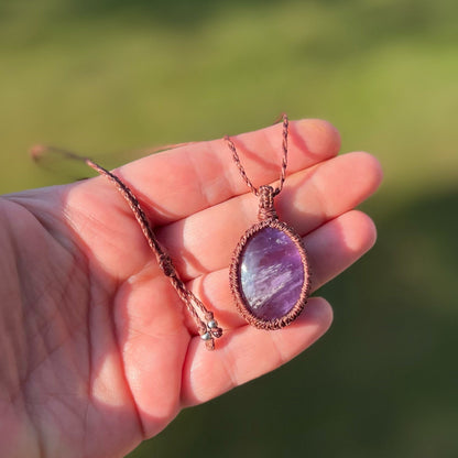 Ametrin Kette SIMPLICITY dunkelbraun Milu Arts and Macrame