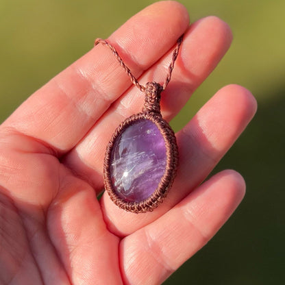 Ametrin Kette SIMPLICITY dunkelbraun Milu Arts and Macrame