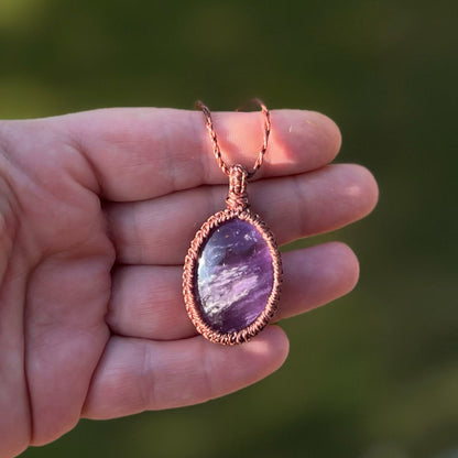 Ametrin Kette SIMPLICITY dunkelbraun Milu Arts and Macrame