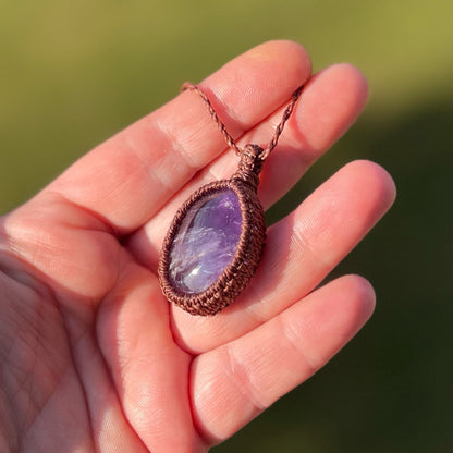 Ametrin Kette SIMPLICITY dunkelbraun Milu Arts and Macrame