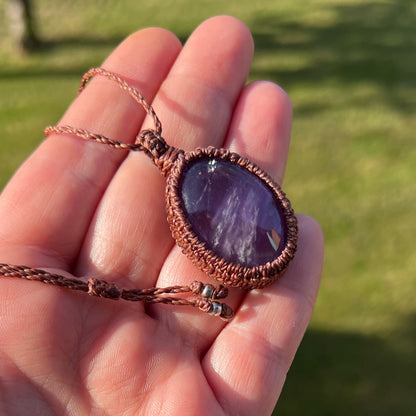 Ametrin Kette SIMPLICITY dunkelbraun Milu Arts and Macrame