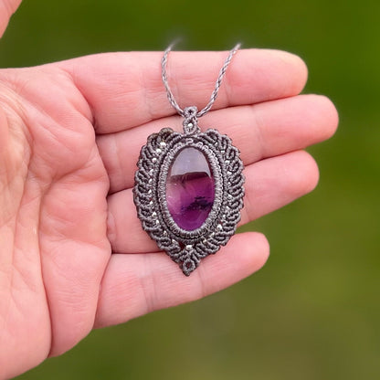 Ametrin Kette PEACOCK WHISPER Milu Arts and Macrame