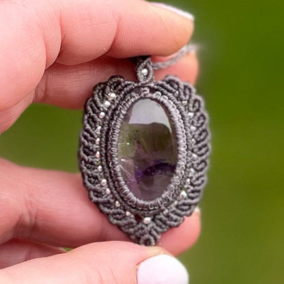 Ametrin Kette PEACOCK WHISPER Milu Arts and Macrame