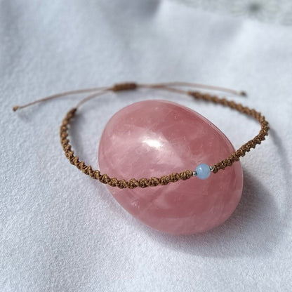 Aquamarin Fußkettchen PURE CONNECTION Milu Arts and Macrame