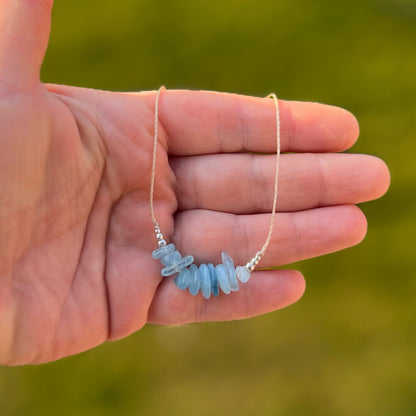 Aquamarin Kette Milu Arts and Macrame