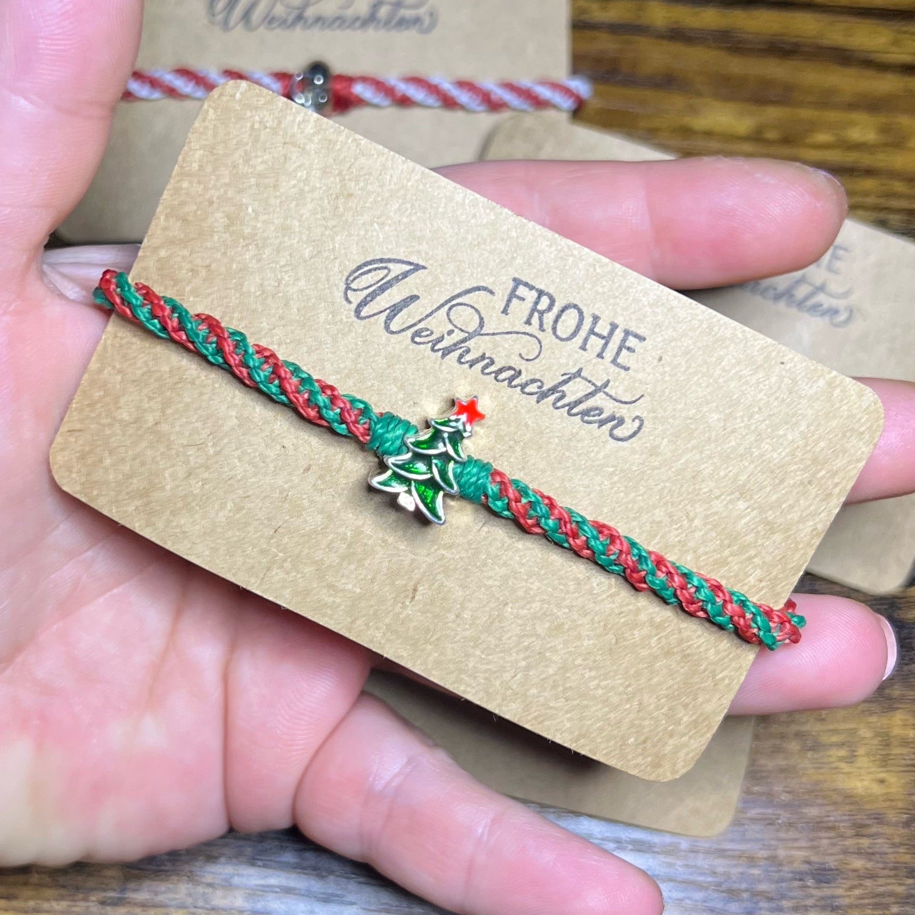 Makramee Armband Weihnachten Milu Arts and Macrame