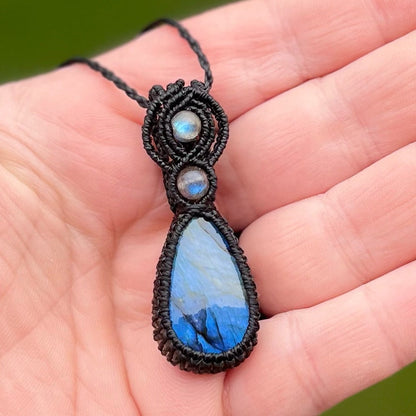 Labradorit Kette mystisch Milu Arts and Macrame