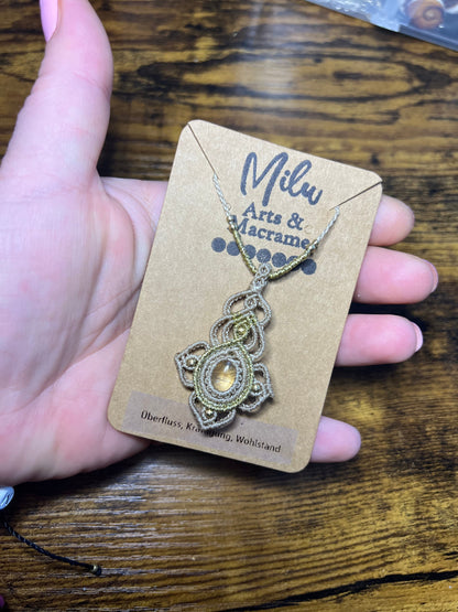 Citrin Kette Milu Arts and Macrame