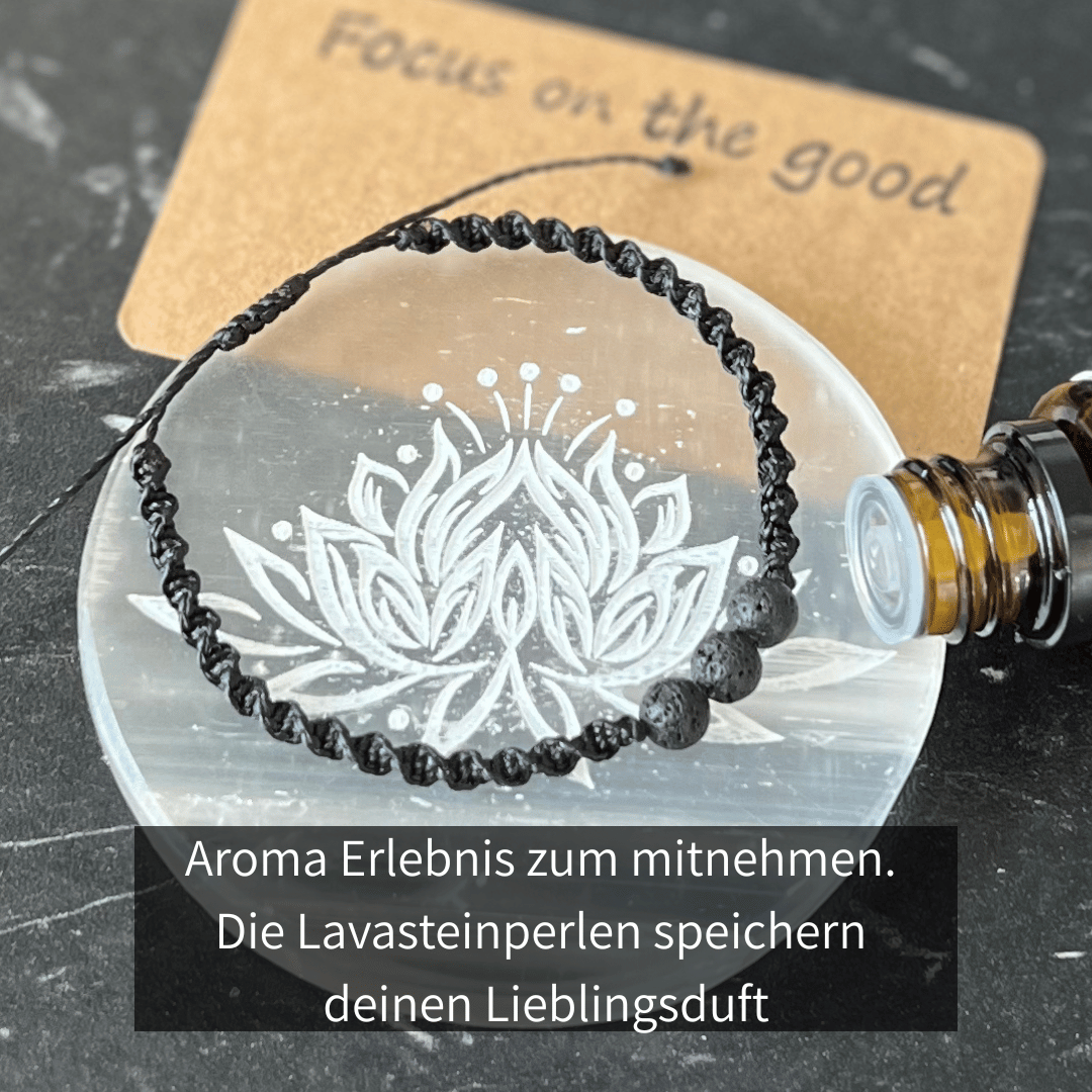 Diffuser Armband mit Lavastein Milu Arts and Macrame