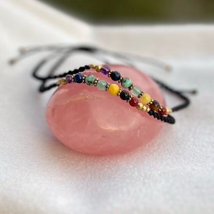 Edles Chakra Fußkettchen Milu Arts and Macrame