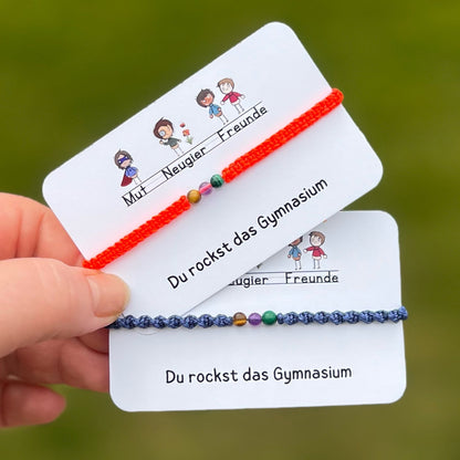 Gymnasium Geschenk Armband Milu Arts and Macrame