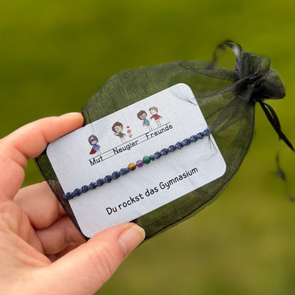 Gymnasium Geschenk Armband Milu Arts and Macrame