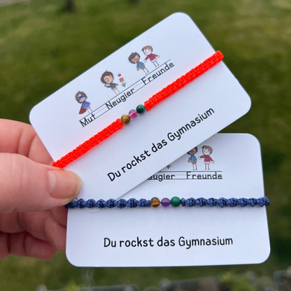 Gymnasium Geschenk Armband Milu Arts and Macrame