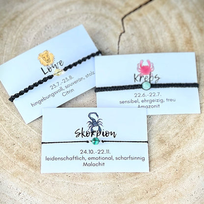 Handgemachtes Sternzeichen Armband für Sternzeichen 