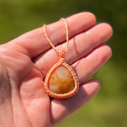 Karneol Kette SIMPLICITY melone Milu Arts and Macrame