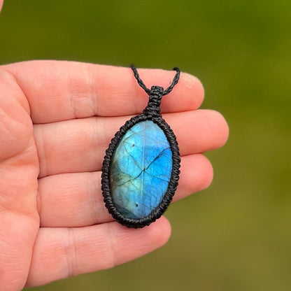 Labradorit Kette SIMPLICITY groß Milu Arts and Macrame