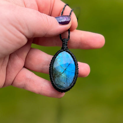 Labradorit Kette SIMPLICITY groß Milu Arts and Macrame