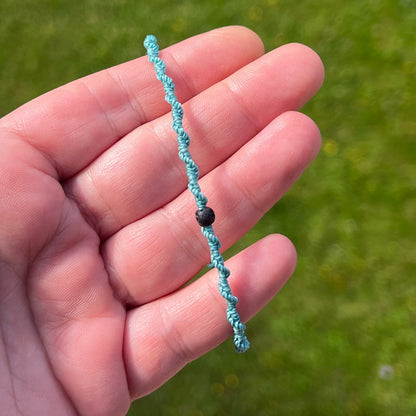 Lavastein Fußkettchen TWISTER Milu Arts and Macrame