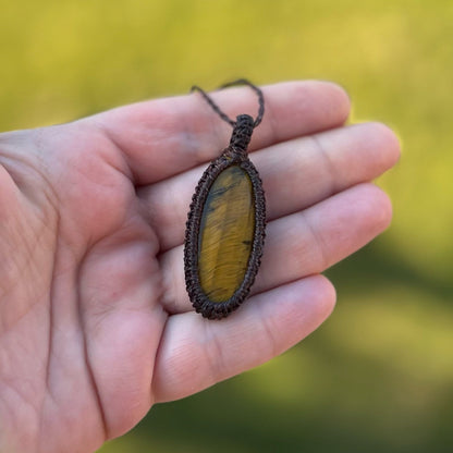 Tigerauge Kette Milu Arts and Macrame