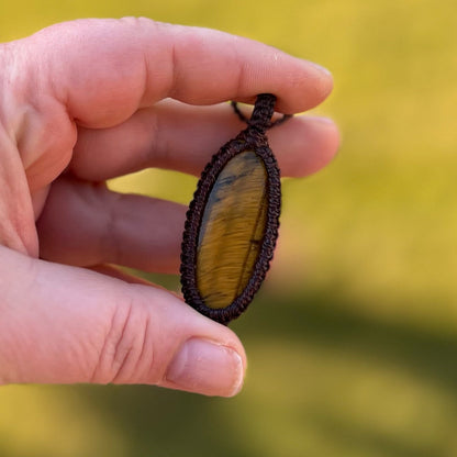 Tigerauge Kette Milu Arts and Macrame