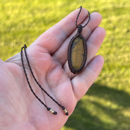 Tigerauge Kette Milu Arts and Macrame