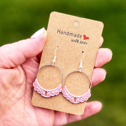 Makramee Ohrringe PEACOCK WHISPER Milu Arts and Macrame