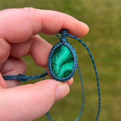 Malachit Kette SIMPLICITY Milu Arts and Macrame