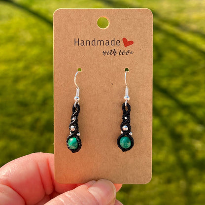 Malachit Ohrringe Milu Arts and Macrame