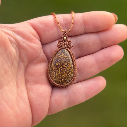 Mariam Jaspis Kette MIRACLE BLISS Milu Arts and Macrame